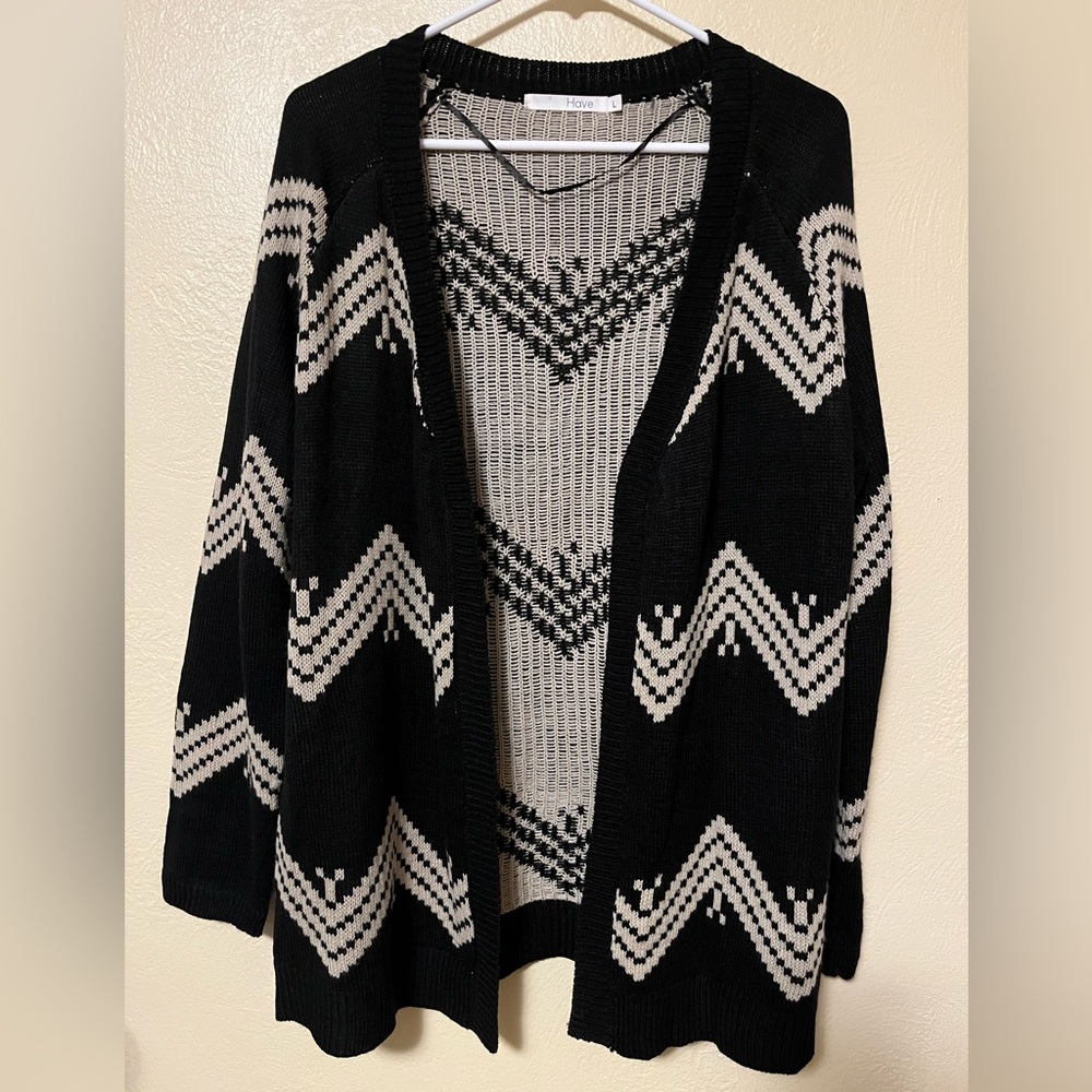 Have Boho Chevron Pattern Size Large Open Front C… - image 1